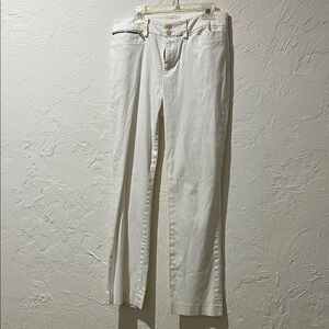 White Straight-Leg Pants